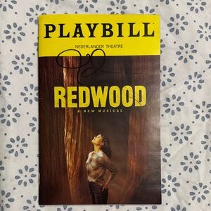 Idina Menzel Signed Redwood Broadway Playbill
